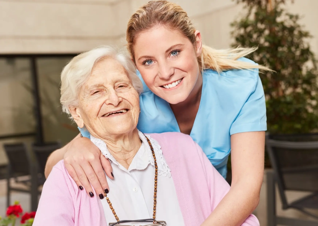 Happy Senior Woman and Geriatrician