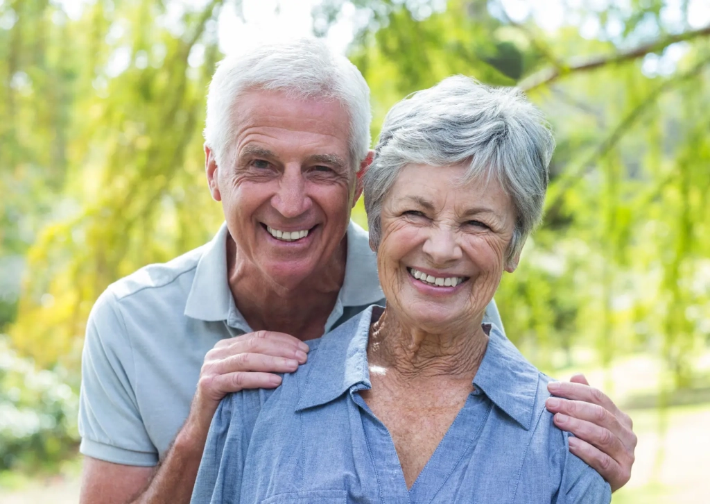 Happy elderly couple