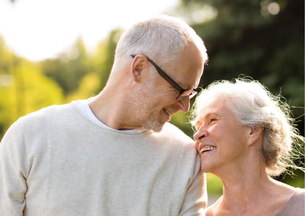 A happy elderly couple